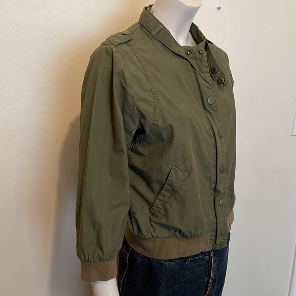 H&M Olive Green Bomber Jacket Medium - Picture 2 of 6